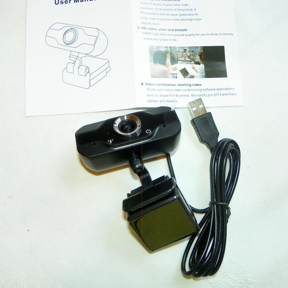 USB Video Camera Webcam W/Microphone HD 1080P - Picture 2 of 5